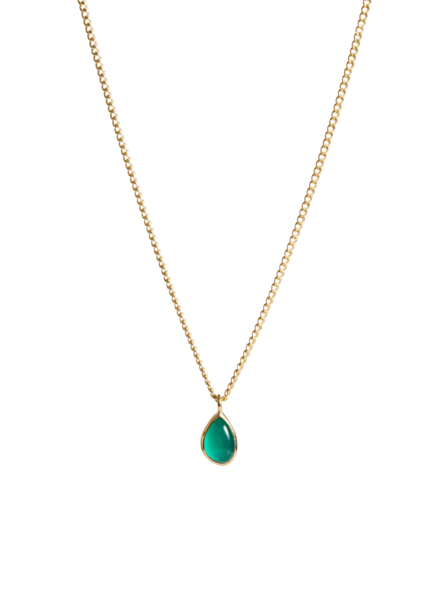 Apollo necklace green onyx gold